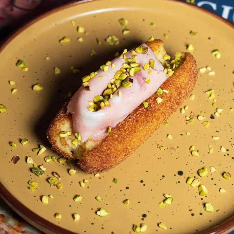 Crocchè mortadella & pistacchio — Pizzeria I Gionti